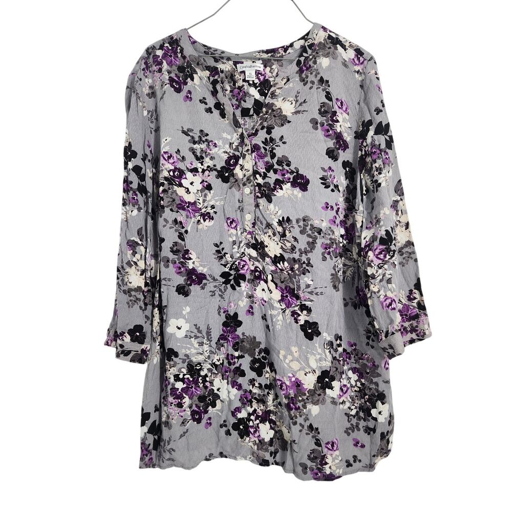 Croft & Barrow Floral Top Womens Size Extra Large XL